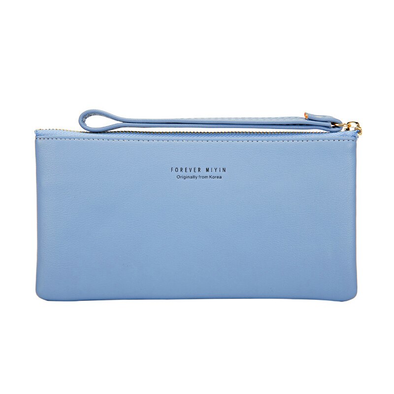 Transparante Tastbaar Telefoon Pocket Lange Clutch Portefeuilles Voor Vrouwen Pu Leer Vrouwelijke Portemonnee Dames Koppelingen Card Purse: Blue