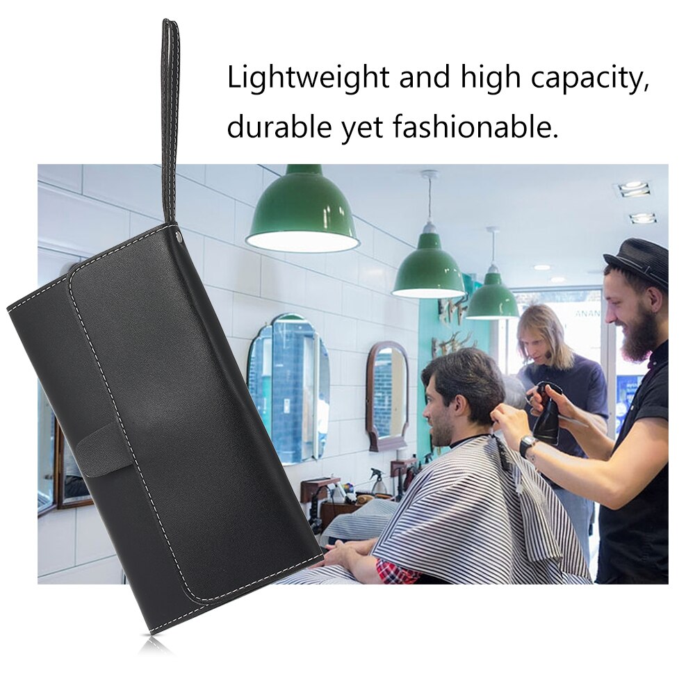 Pu læder frisør frisør sakse tasker salon frisør saks værktøj hylster folde taske frisør salon