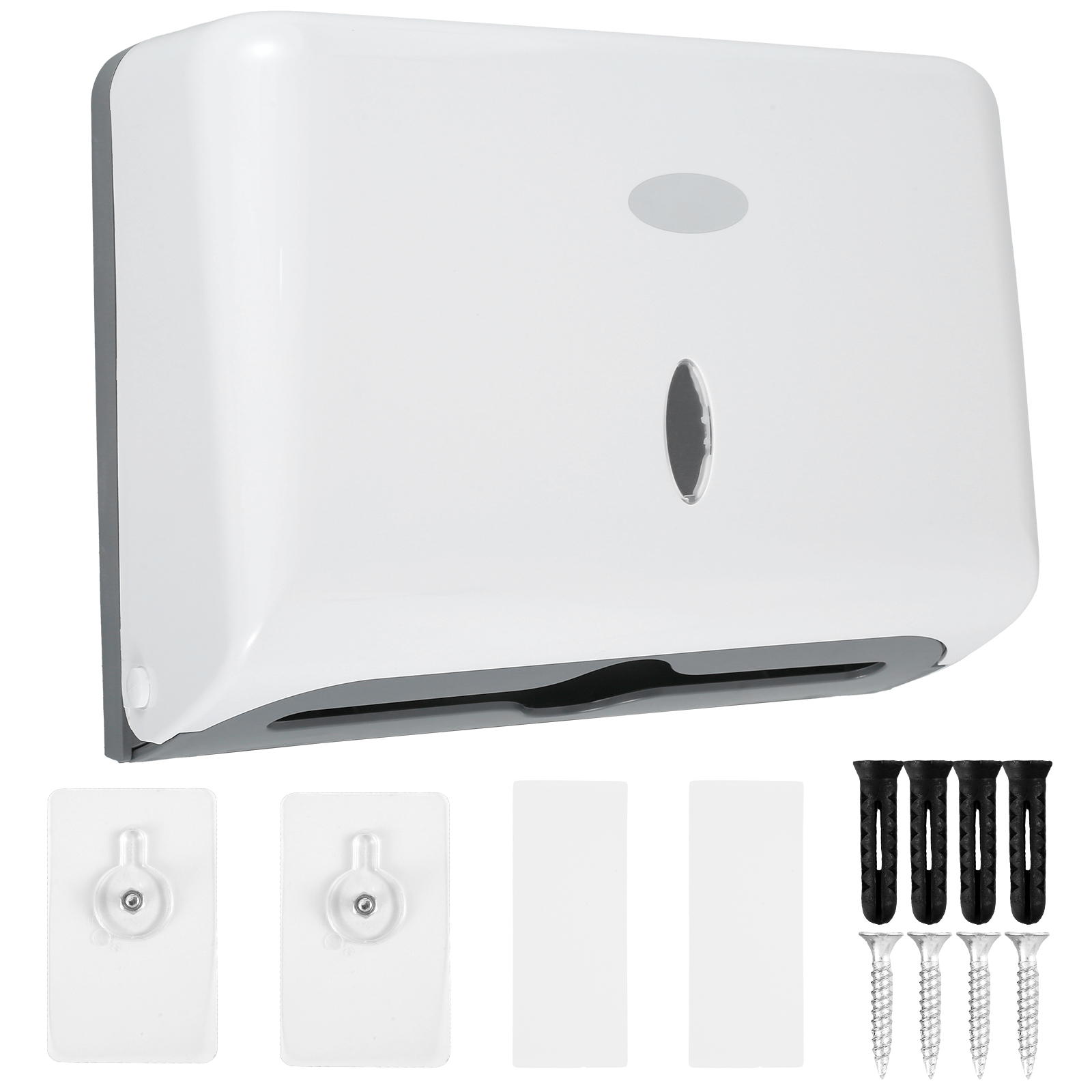 Wall Mount Paper Towel Box Universal Hotel Toilet Commercial Tissue Dispensers Punch-free Multifold Tri-Fold Paper Holder home: Red