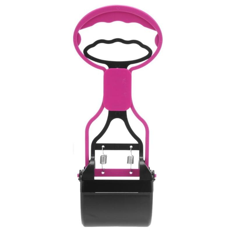 Pet Dog Poop Scooper Dispenser Travel Pooper Scooper Poop Scoop Clean Animal Waste Picker Cleaning Tools: Pink
