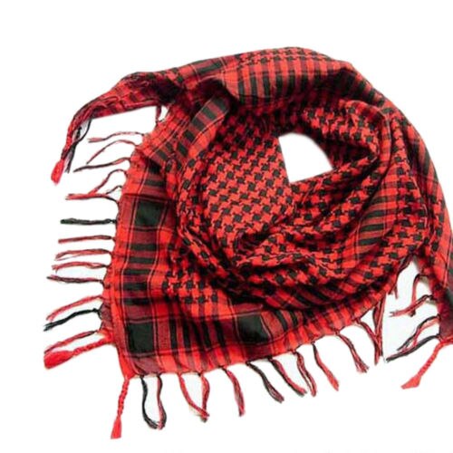 Scarves Women Men Unisex Arab Shemagh Keffiyeh Scarf Palestine Shawl Wrap Scarves /BY: Red