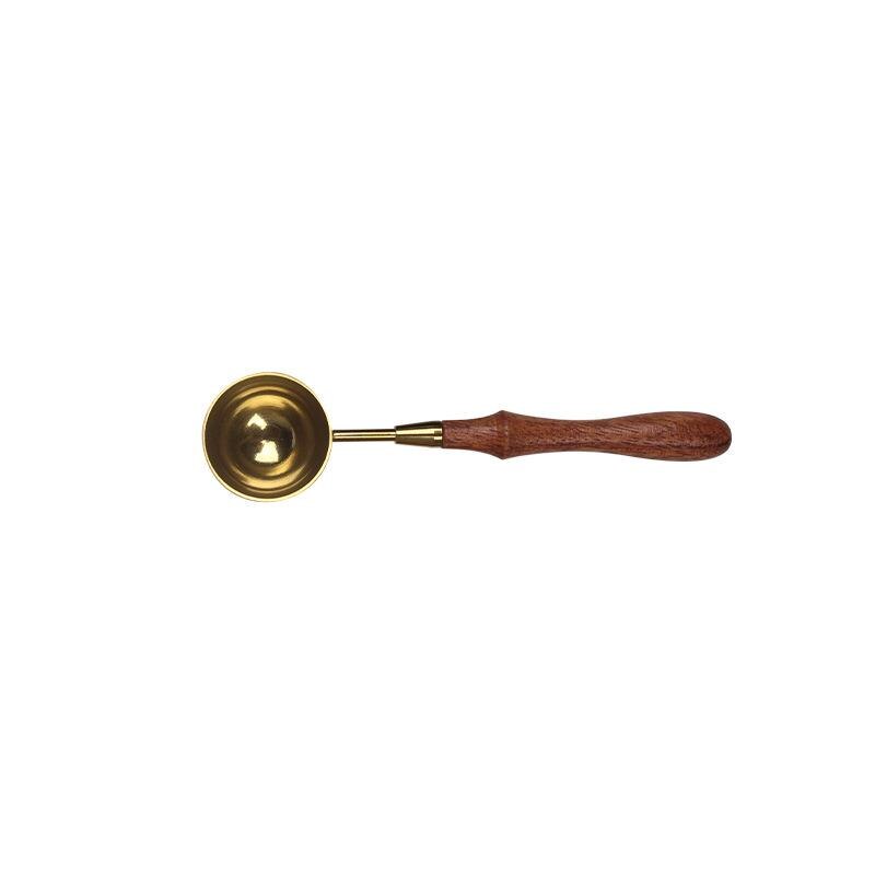 Vintage stämpel vax sigill pärlor pinnar varmare vax pinnar smältlim ugn/sked verktyg spis gryta för vax sigill stämpel ljus: Sked