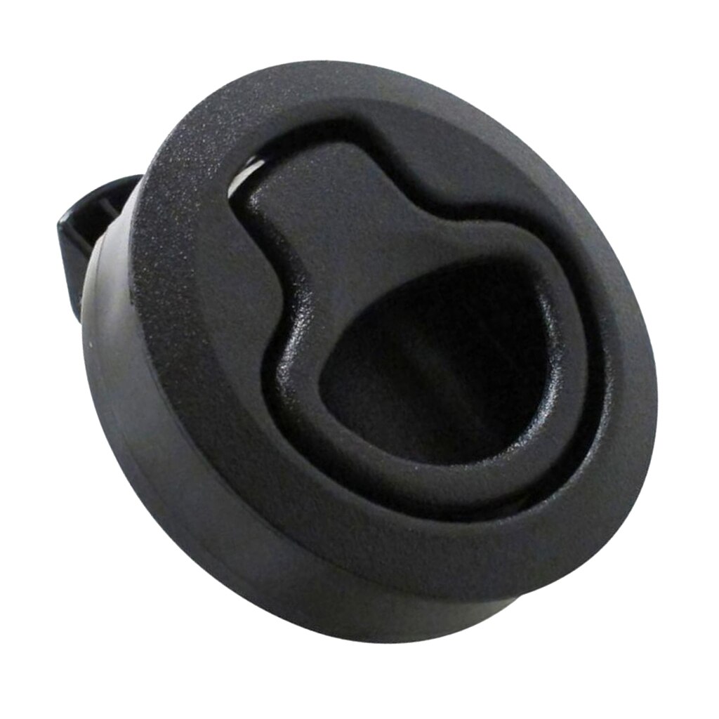 Marine Boat 2 inch 50mm Round Flush Mount Pull Hatch Latch Lift Handle, Black