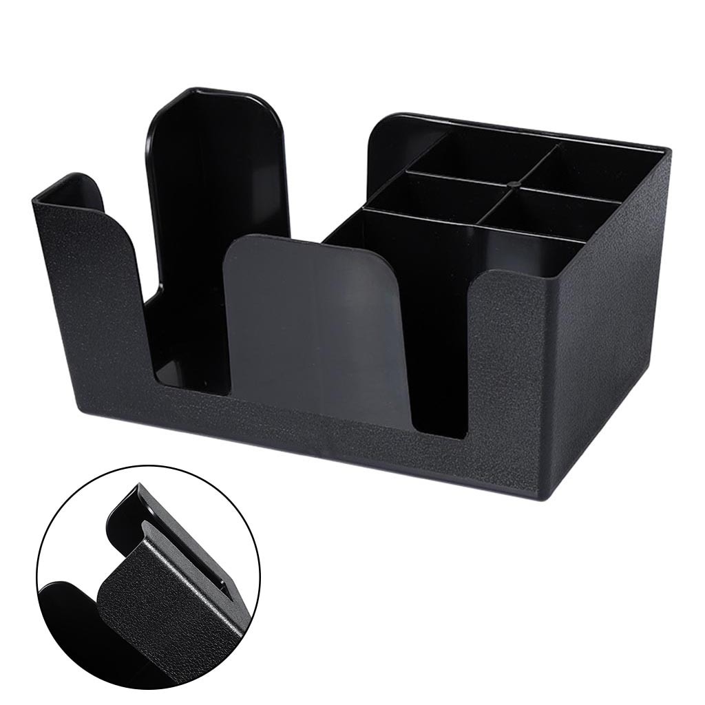 Plastic Black Bar Storage Bar Condiment Caddy Napkin Holder Straw Holde Navidad Christmas Decorations For Home Новый Год