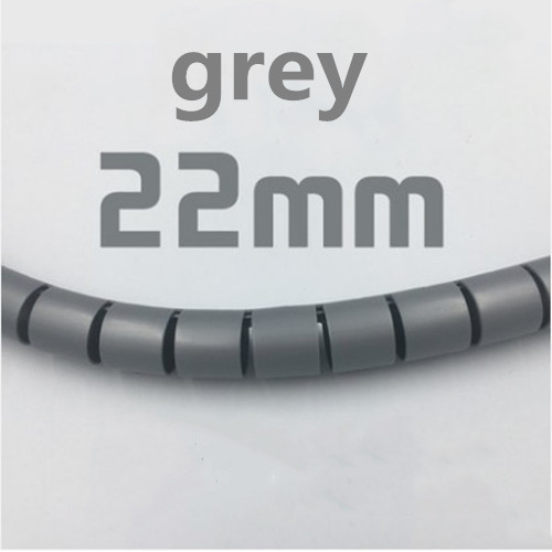 5 Meters 16FT Cable Management Protector Wire Wrap Cord Tidy Organizer Tube Hider Flexible Expandable Home Office Wire Concealer: 22mm grey