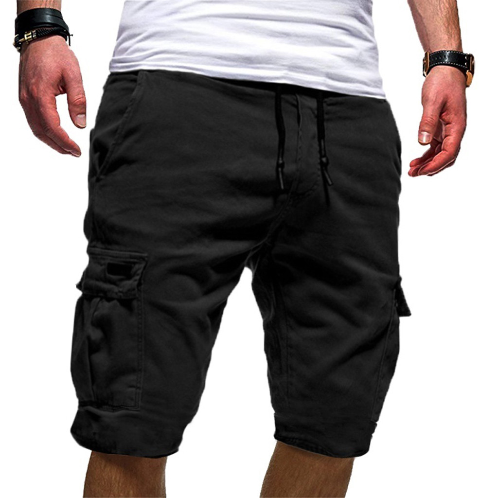 shorts til menn Fitness uformelle løse korte bukser shorts menns sportsshorts med flere lommer -selger