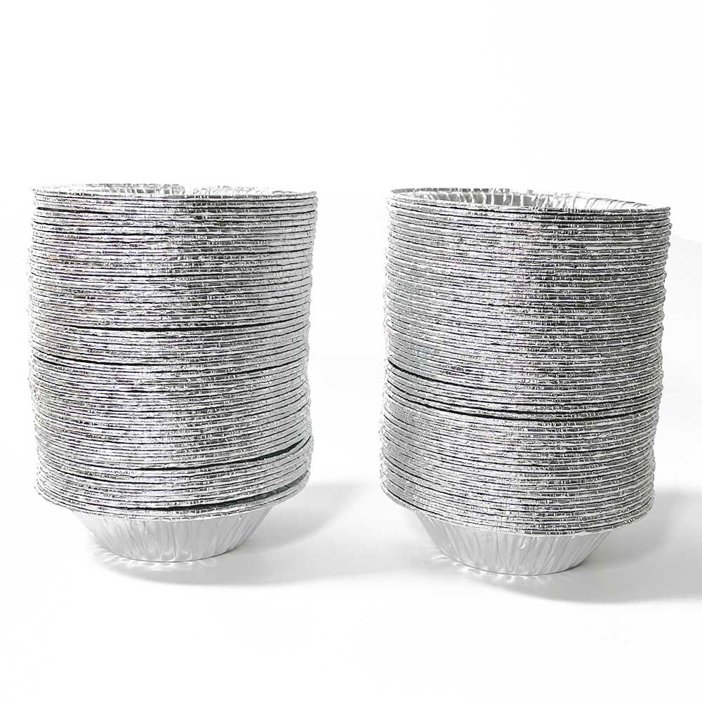 100 Stuks Aluminiumfolie Taartvorm Ei Taart Pan Vriezer &amp; Oven Veilig Wegwerp Aluminium Ronde Ei Tart Tin Folie pannen