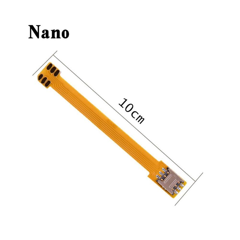 Hybrid Double Dual SIM Card SD Adapter 3.8 / 10cm For Android Extender 2 Nano Micro SIM Adapter For Android Phone: 10cm Nano to nano
