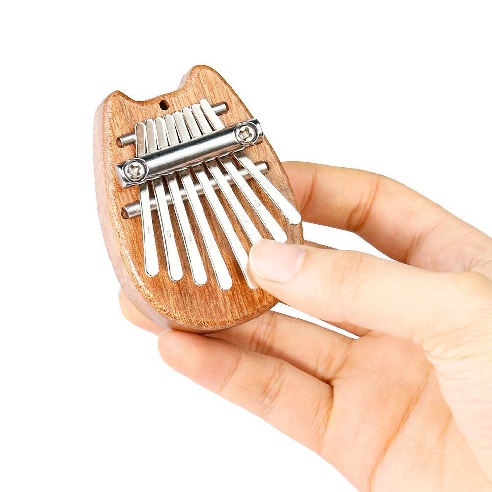 8 Key Mini Kalimba Exquisite Finger Thumb Piano Great Sound Marimba Finger Piano Keyboard Musical Instrument for Beginners