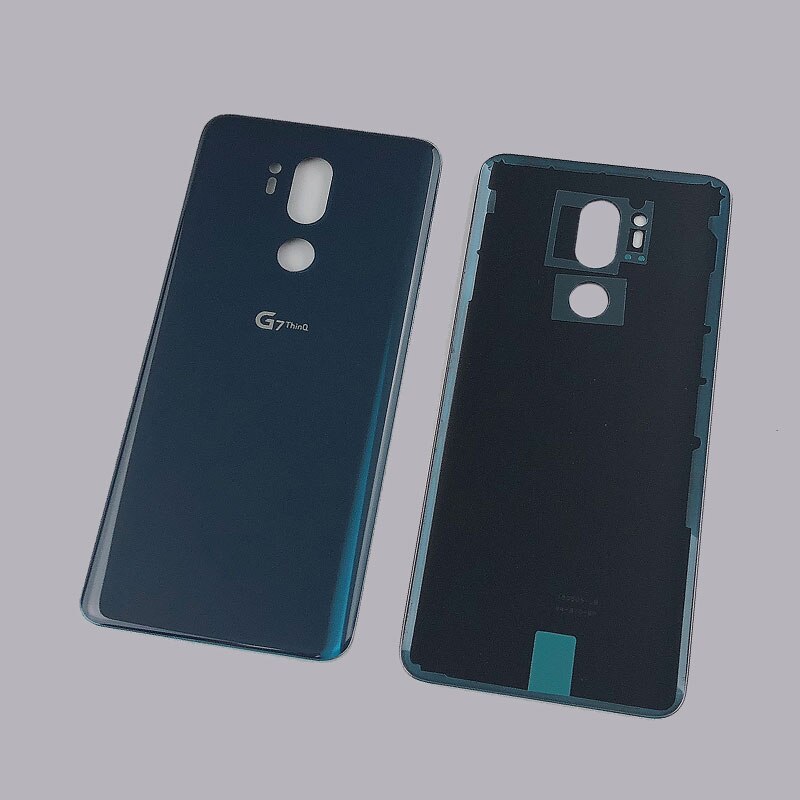 Originale di 100% Nuovo Vetro del Portello della Batteria per LG G7 ThinQ G7 + G710 G710em Della Copertura Posteriore Della Batteria Della Copertura dell'alloggiamento di Riparazione parti con Adesivo: blu