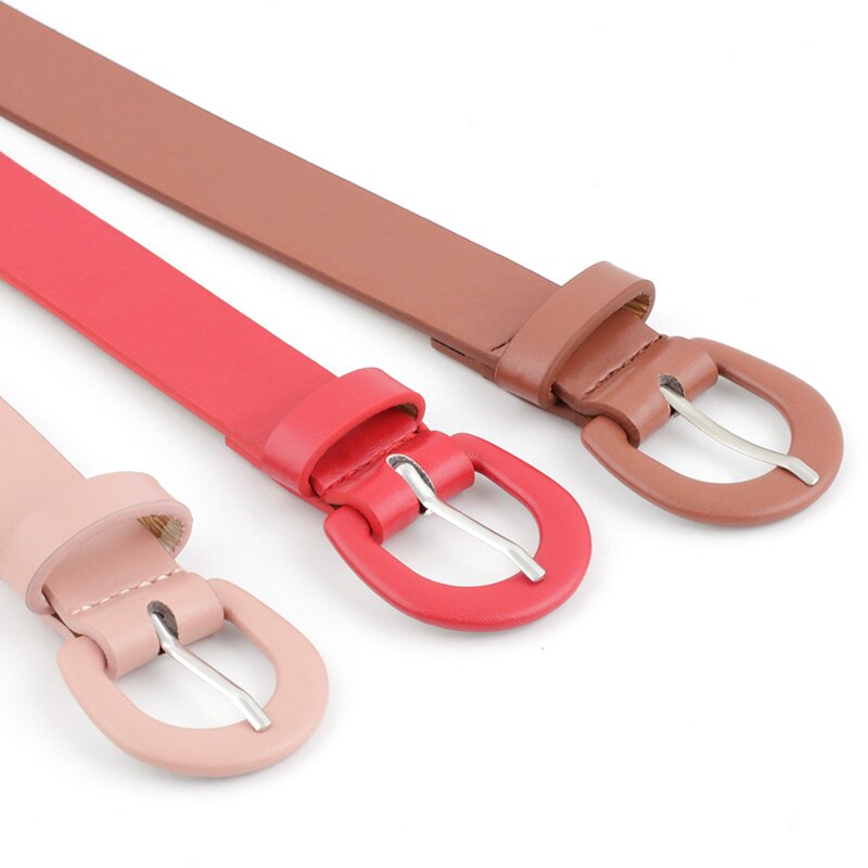 Vrouwen Wit Zwart Bruin Rood Dunne Lederen Riem Vrouwelijke Riem Pin Gesp Taille Riemen Voor Vrouwen dames Broek