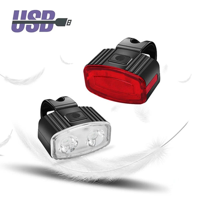 LED Fahrrad Rücklichter USB Aufladbare Fahrrad Rot Licht IPX4 Wasserdicht Straße Mountainbike Vorne Hinten Licht Typ-C MTB Lampe