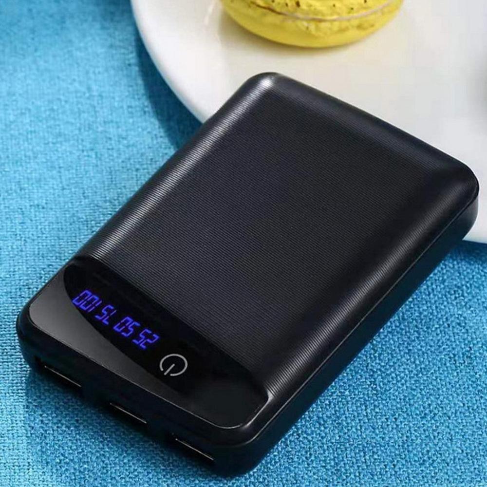 5V 1A 7X18650 DIY Power Bank Case 3USB Battery Shell Box Case DIY KIT Digital LCD Display Shell Battery Charger Box Case: Black
