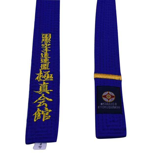 Professionele Kyokushin Kai Karate Riemen Iko Borduren Riemen Oranje Kleur Karate Riem 1 dan Brown Taekwondo Wkf Riemen: Blue 1 Dan / 240cm
