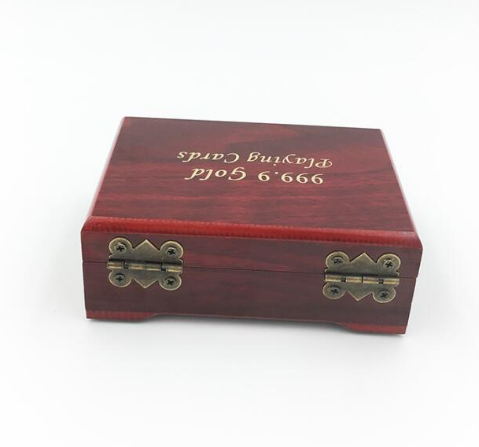 Dubai scenery and buildings 24K gold Poker playing cards For Dubai Souvenir and collection: red wooden box