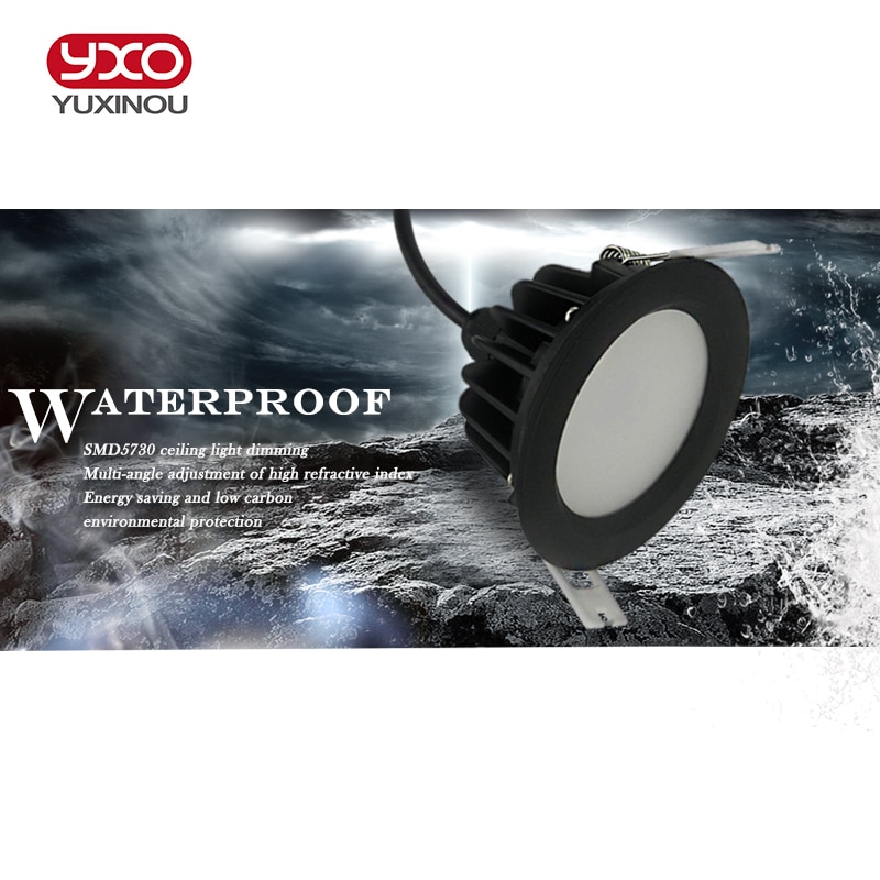 1pcs 5W 7W 9W 12W 15W Waterproof IP65 Dimmable led downlight smd dimming 12W LED Spot light led ceiling lamp AC 85-265V