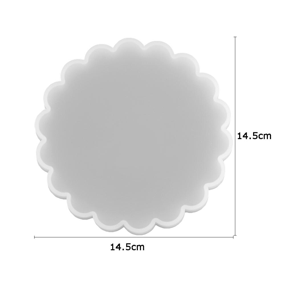 Sottobicchiere del Silicone Stampi Gioielli In Resina UV Epossidica Premuto Fiore Irregolare di Figura Copertura Stampi Per Strumenti di Creazione di Gioielli FAI DA TE: Argento