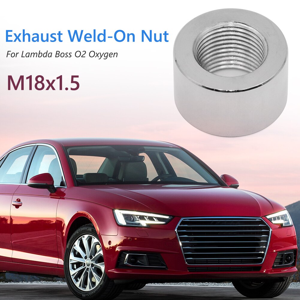 304 Stainless Steel Weld-on Oxygen Sensor Nut Bung Stainless Steel Exhaust Weld-On O2 Sensor Fitting M18 x 1.5