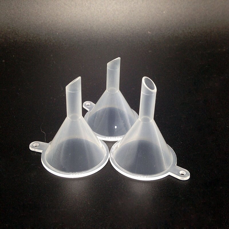 100 stuks Kleine Plastic Voor Parfum Diffuser Fles Mini Vloeibare Olie Trechters Lab