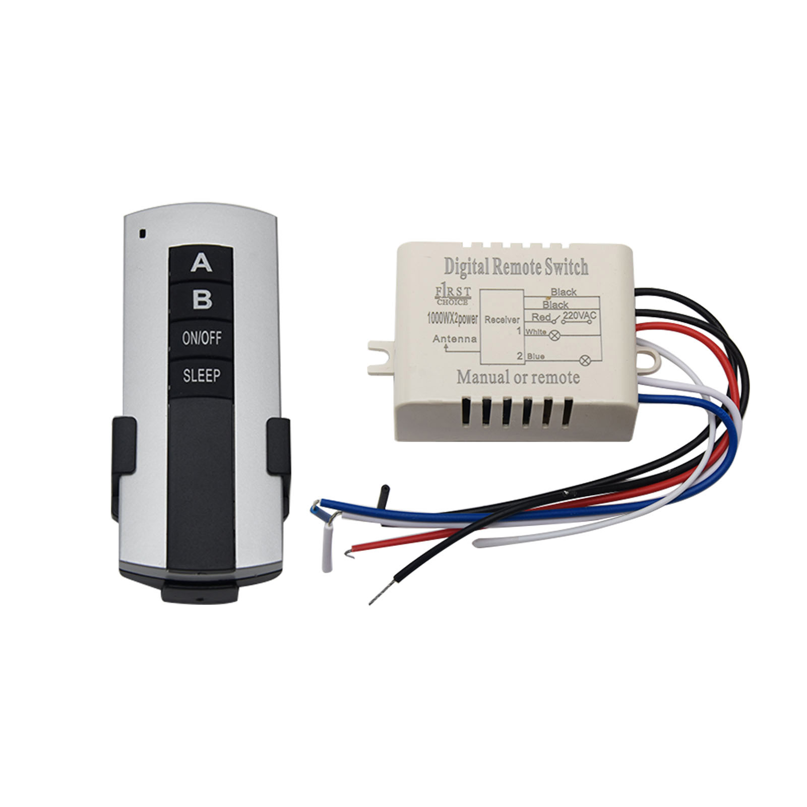 1/2/3 Ways Light Remote Switch ON/OFF LED Ceiling Lamp 200V-240V Single Channel Remote Control Switch Wireless Receiver: 2 Way