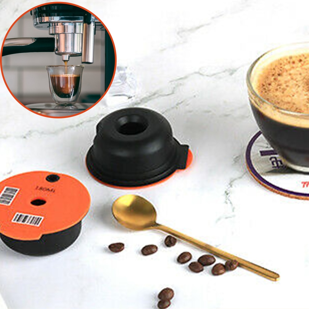 Refillable Coffee Capsules Compatible for Bosch-s Tassimoo Tas Maker Reusable Coffee Capsule Pod 60/180ML Crema Maker BPA Free