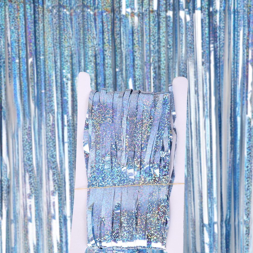 2m prata folha metálica enfeites franja cortina congelado festa decoração suprimentos inverno casamento pano de fundo decoração natal ornamentos: Cáqui escuro