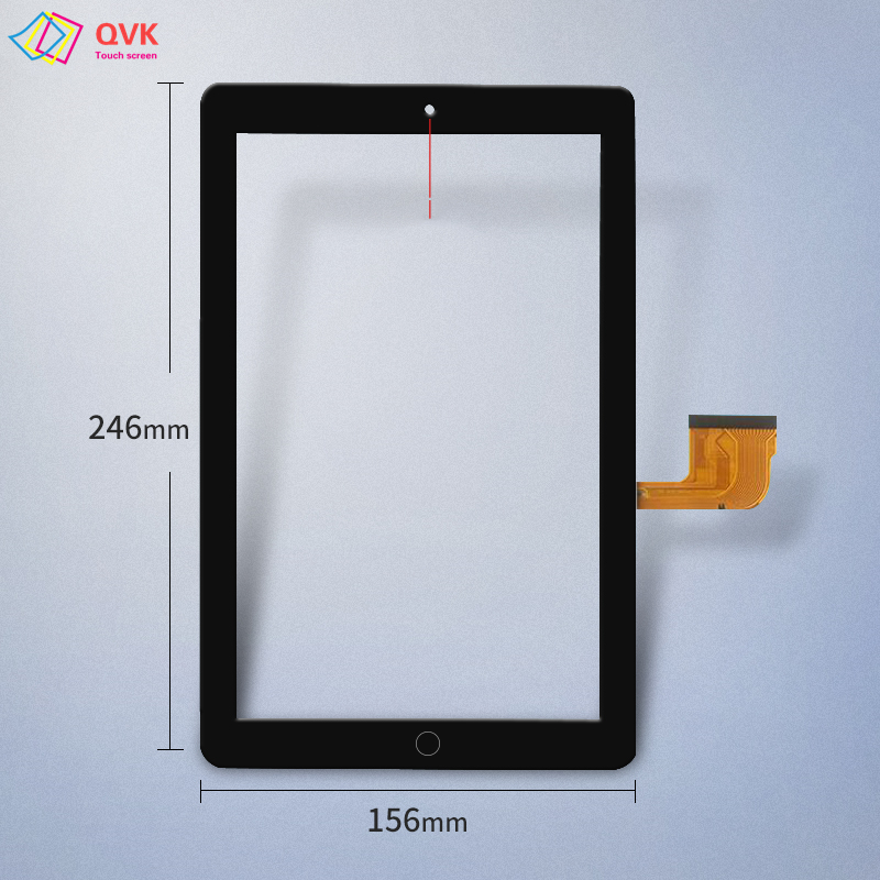 10.1 inch Black White for mediatek ZH960 Tablet PC Capacitive Touch Screen Digitizer Sensor External Glass Panel: 246x156mm  black