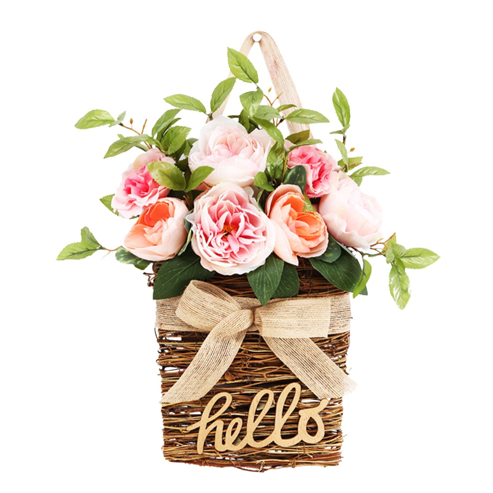 Spring Simulated Flower Wreath Decoration Wall Hanging Garlands Photography Props Wedding Wreath Front Door Garland Home Decor