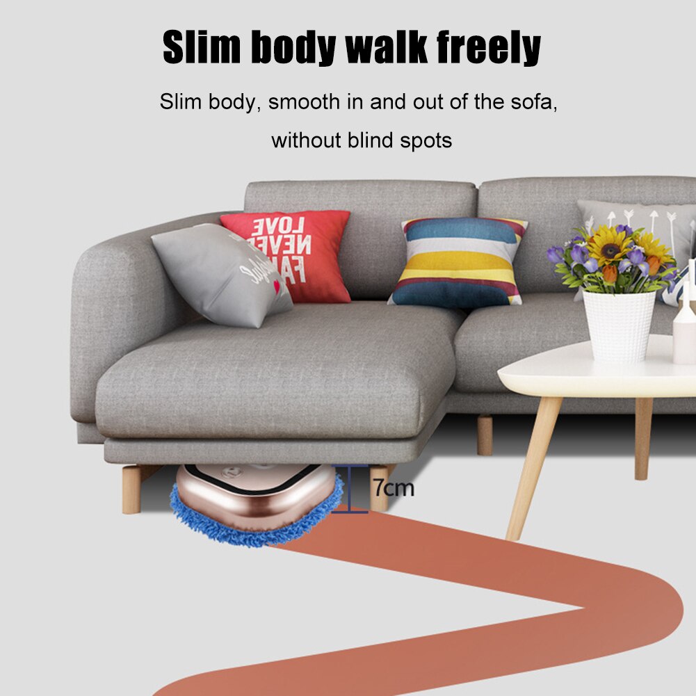 Automatic Smart Sweeping Robot Floor Mops USB Rechargeable Vacuum Cleaner Household Wet and Dry Mopping Machine Cleaning Tools