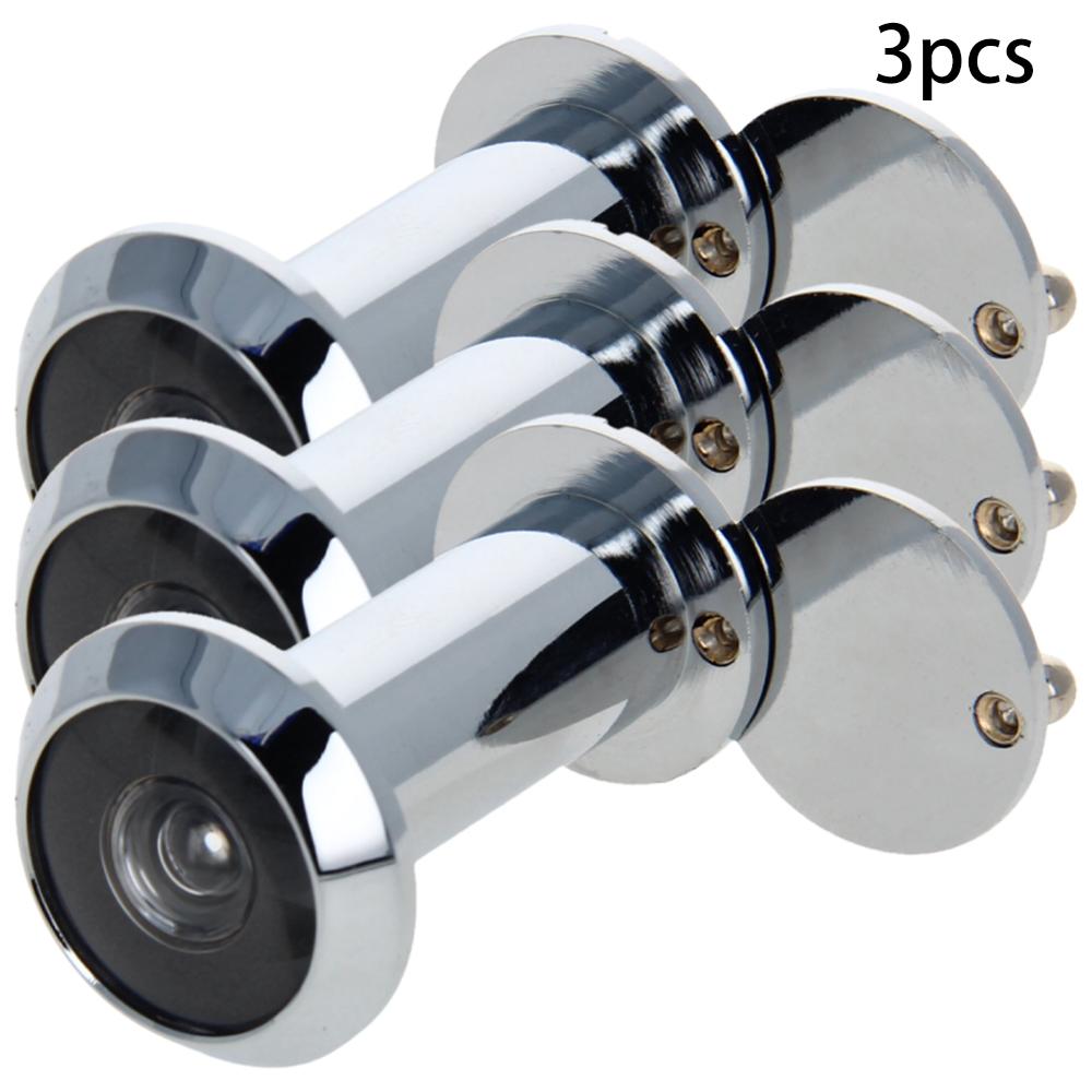 1/2/3Pcs Door Viewer Wide Viewing 200 Degree for Home Office Hotel Suitable for 35-60mm Thick Doors Security Door Eye Viewer: Bright Light x3pcs