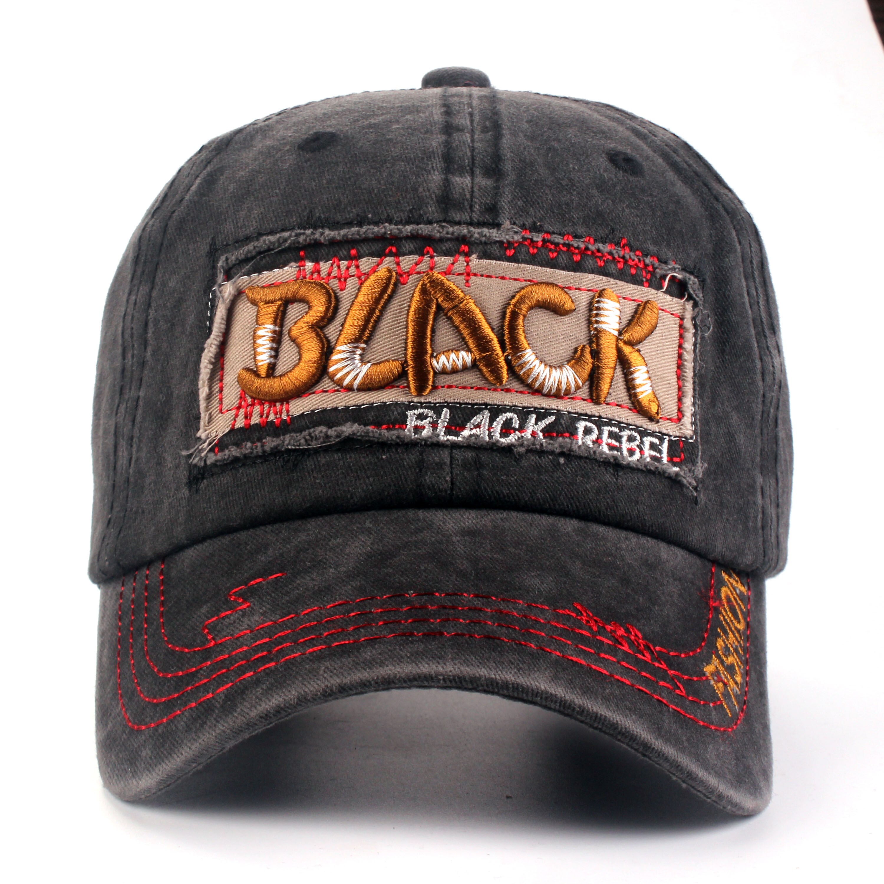 Xthree Baseball Cap Gewassen Katoen Voorzien Cap Brief Zwart Borduren Snapback Vader Hoed Voor Mannen Bone Gorra Casual Casquette cap