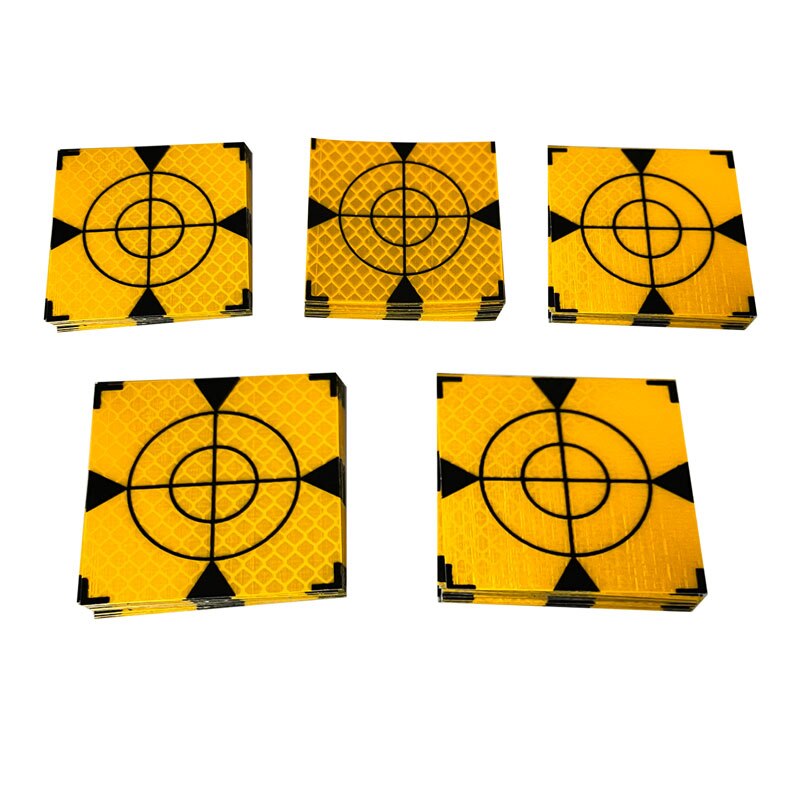 100pcs yellow reflector sheet reflective tape target for total station 20 30 40 50 60 MM Reflective Sticker