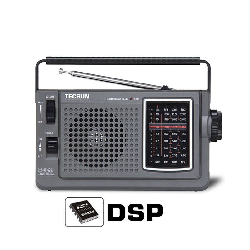 Radio semiconductor estéreo retro portátil, receptor DSP FM/onda media/onda corta, CA directa, r-304p de radio de alta sensibilidad