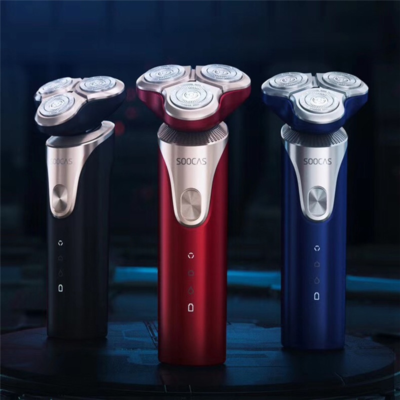 Xiaomi SOOCAS S3 golarka elektryczna dla mężczyzn 3 głowica tnąca robić golenia na sucho bezprzewodowa USB akumulator wodoodporna maszynka robić golenia