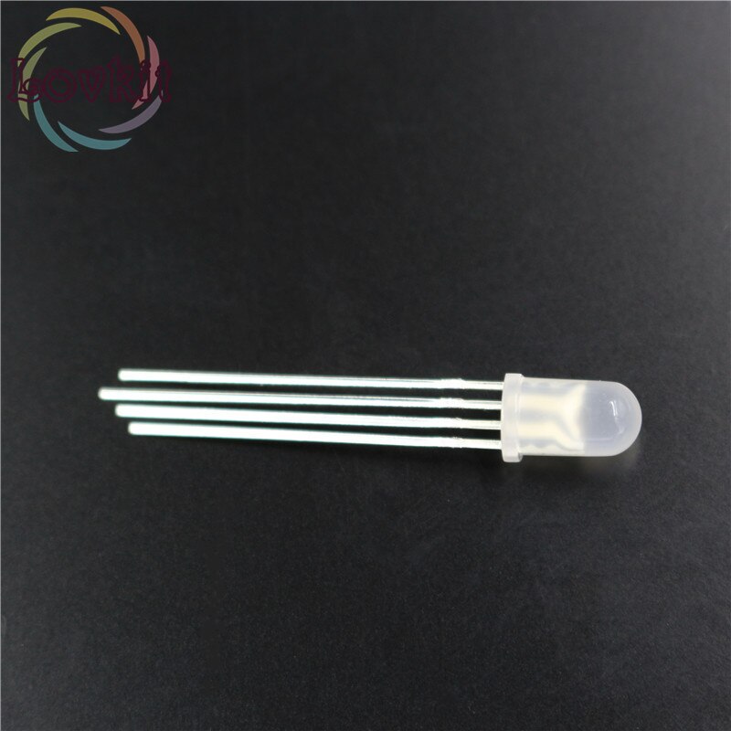 20pcs 5mm Diffused COMMON Cathode RGB LED Red Green Blue 4Pins Tri Color Emitting Diodes F5 RGB Diffused LEDs LIGHT