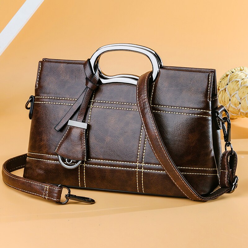 Bolsos de lujo para mujer bolsos de hombro de marrón para mujer bolso de mensajero Vintage para mujer bolso bandolera