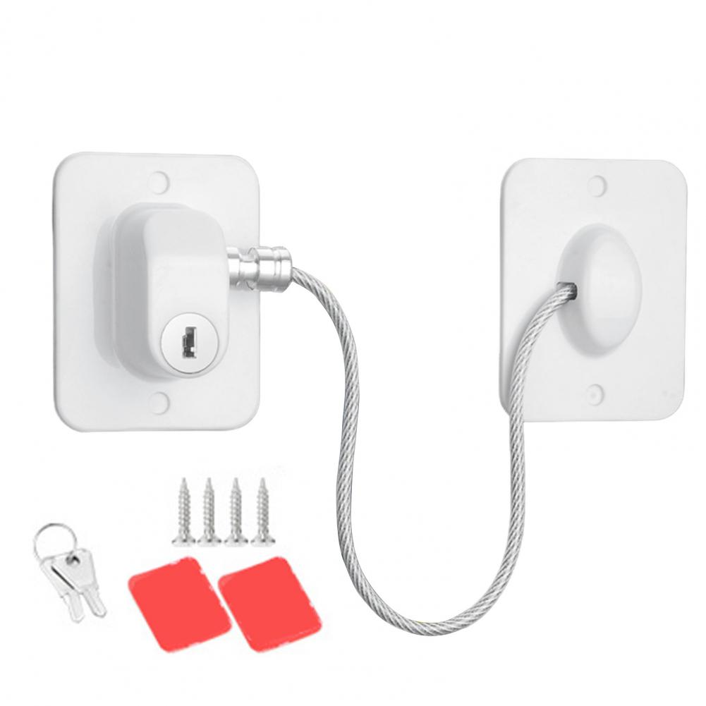 Kühlschrank-Türschloss-Set mit Schlüsseln, kindersicheres Kühlschrank-Sicherheitsschloss für Zuhause, Küche, Gefrierschrank, Schränke, Schubladen, Schränke, Fenster: WHITE