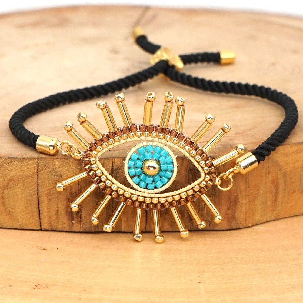 Go2 boho armbanden voor vrouwen miyuki turkse boze oog armband pulseras sieraden handgemaakte nazar boncuklu bileklik