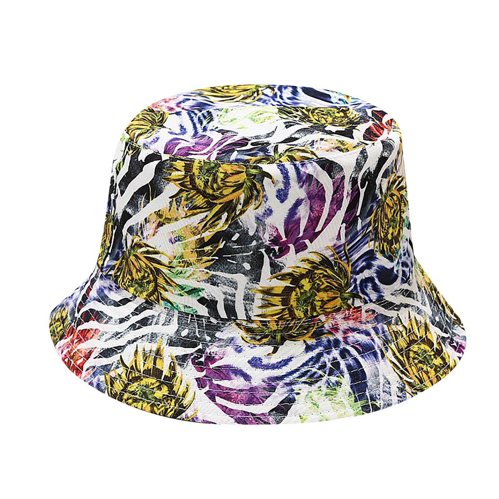Vrouwen Hoeden Mode Afdrukken Zonnescherm Visser Hoed Bekken Hoed Outdoor Emmer Hoed Женская Шляпа Рыбака: YE
