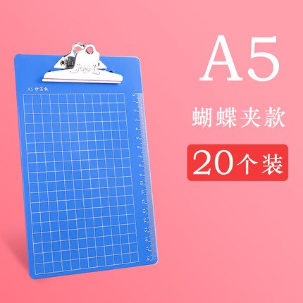 A4/A5 Plastic Klembord Schrijven Klembord Opknoping Map Schrijfblok Note Holder: Licht Groen