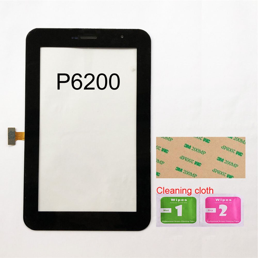 YRFF dla Samsung galaktyka patka 7.0 plus GT-P6200 P6200 ekran dotykowy Digitizer czujnik dotykowy płyta szklany obiektyw: czarny nie Tools