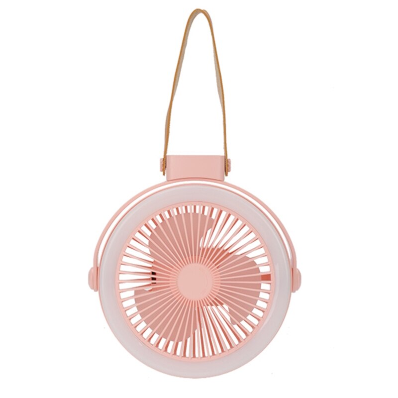 7in Ceiling Fan 3-Speed Hanging Fan with LED Lamp 2 in 1 USB Charging Ceiling Fan 2400mAh for Teacher Student