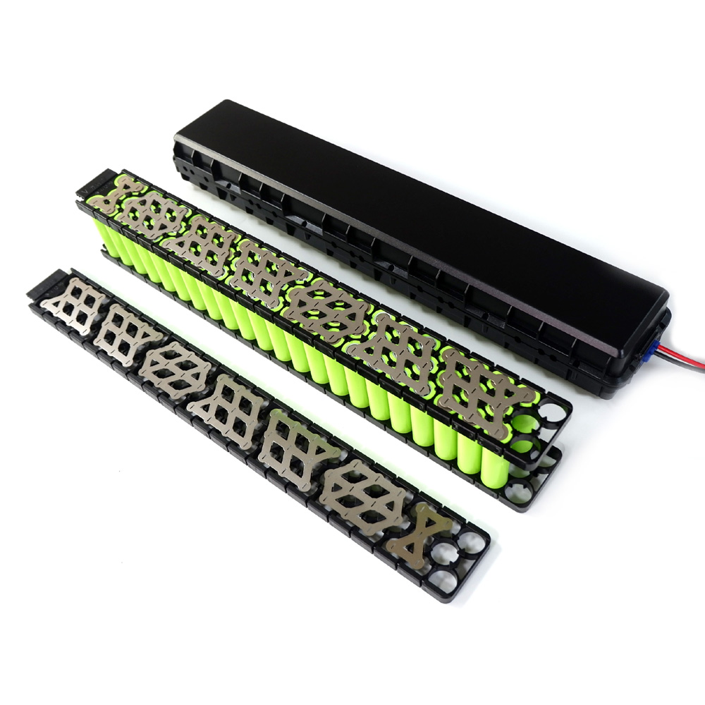 Caixa + suporte + níquel da bateria de íon-lítio 13S5P 48V 10Ah pode conter 65 células 18650