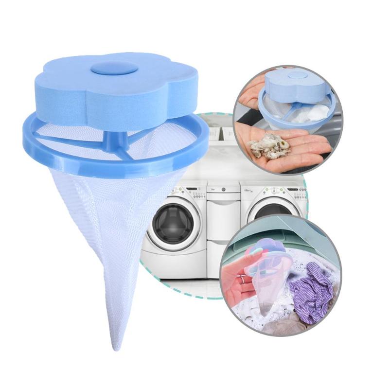 Flower Shape Washing Machine Hair Removal Clean Net Bag Floating Filter powder Cleaning Tools Ball Reusable Laundry Filtration