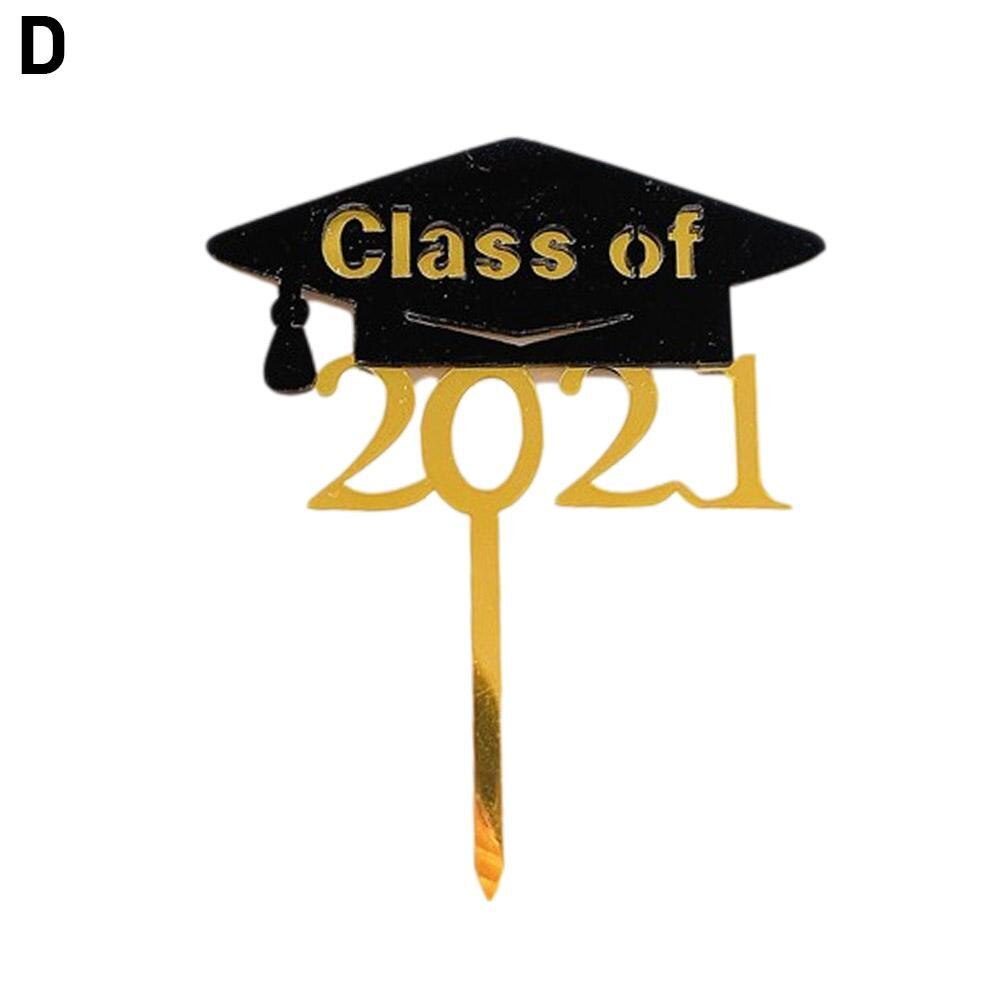 Class of Cake Topper Congrats Acrylic Cupcake Toppers For Graduations College Celebrate Party Cake Decorations: D