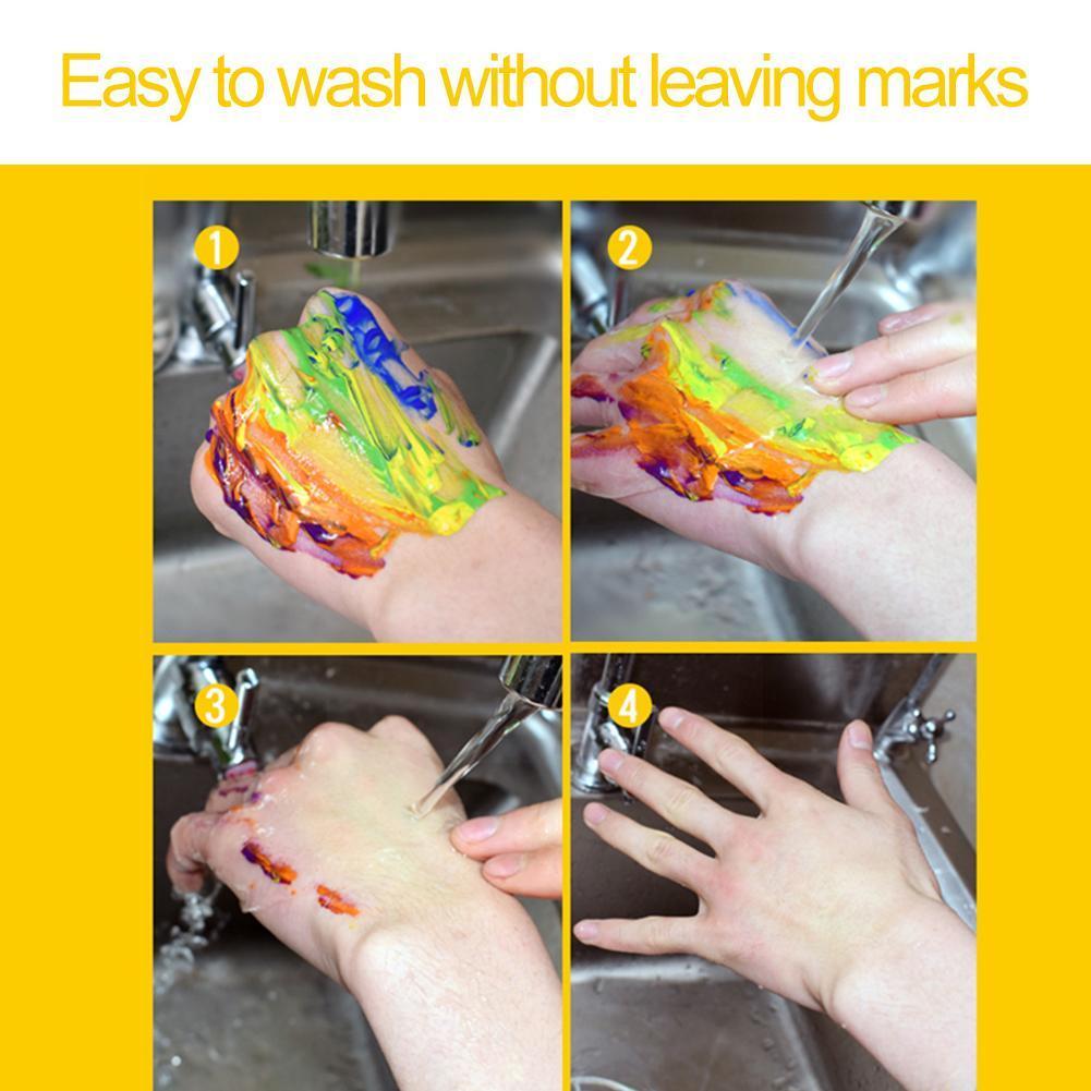 Multicolor Kindergarten School Painting Art Student Art Watercolor Paint Finger Washable Big Toddler Child Paints Diy Paint B3a4