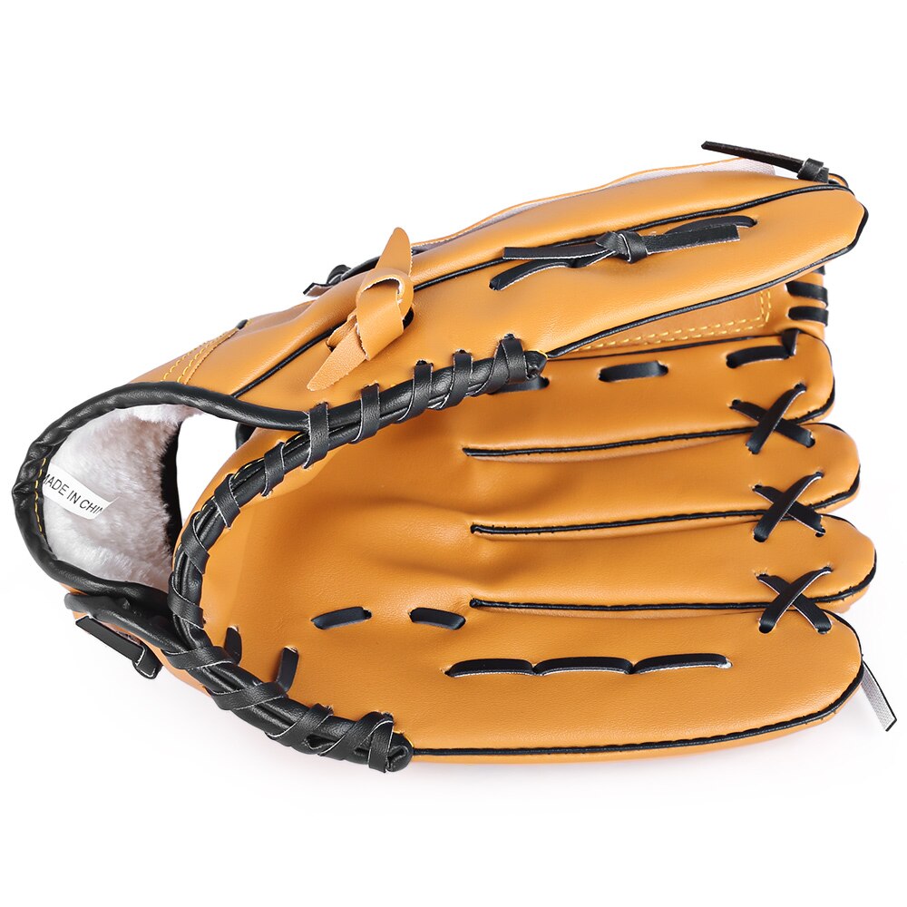 PVC Leather Left Hand Baseball Glove Outdoor Sports Brown Glove 11.5"/12.5" Softball Baseball Practice Equipment for Men Women