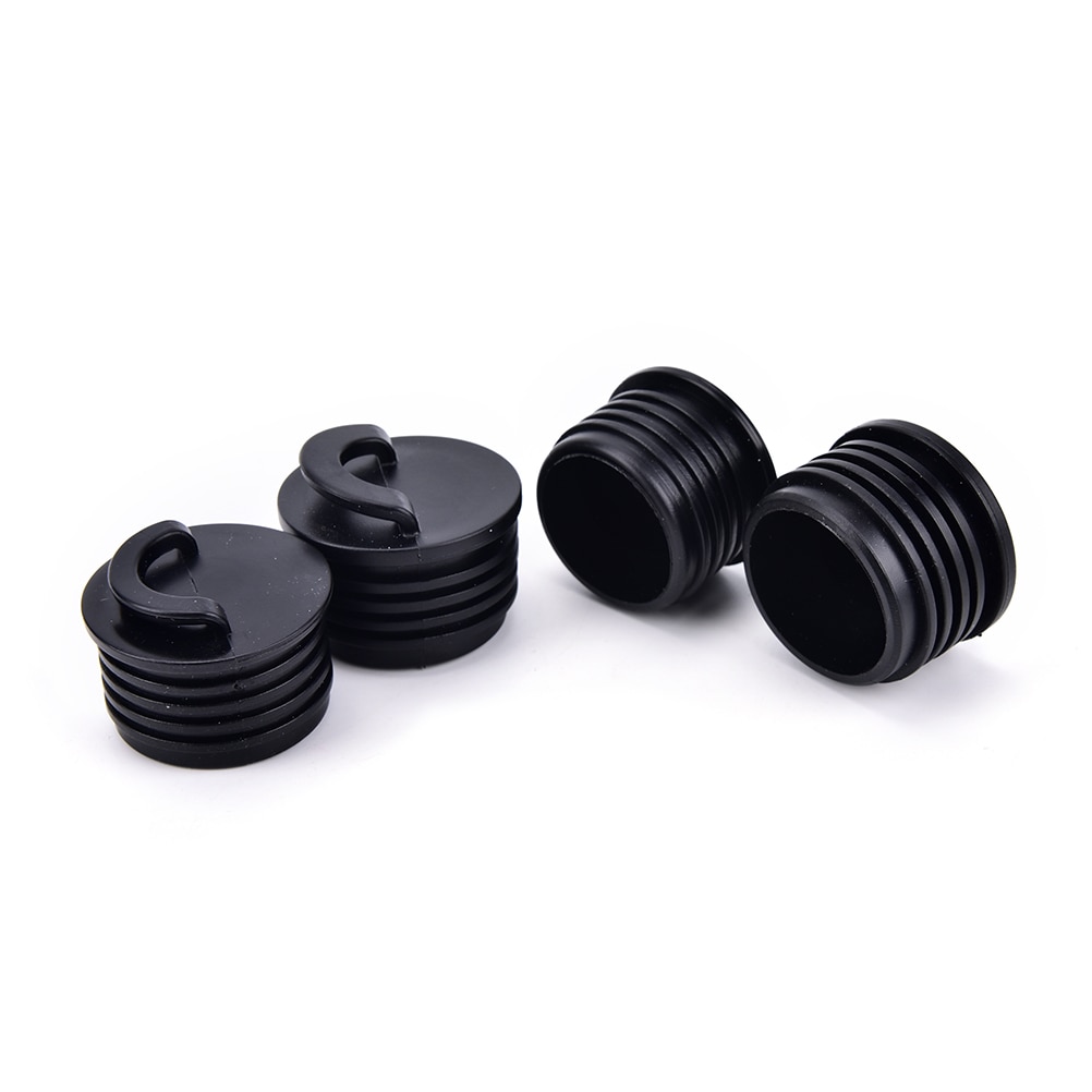 4 Stuks 40Mm Zwart Vervangen Rubber Kajak Marine Boot Scupper Stopper Afvoer Gaten Stekkers Rafting