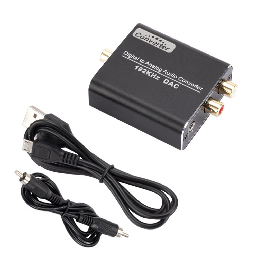 192kHz Digital to Analog Audio Converter DAC Digital Coaxial Optical Toslink to Analog 3.5mm Jack RCA (L/R) Stereo Audio Adapter: Host USB Coaxial