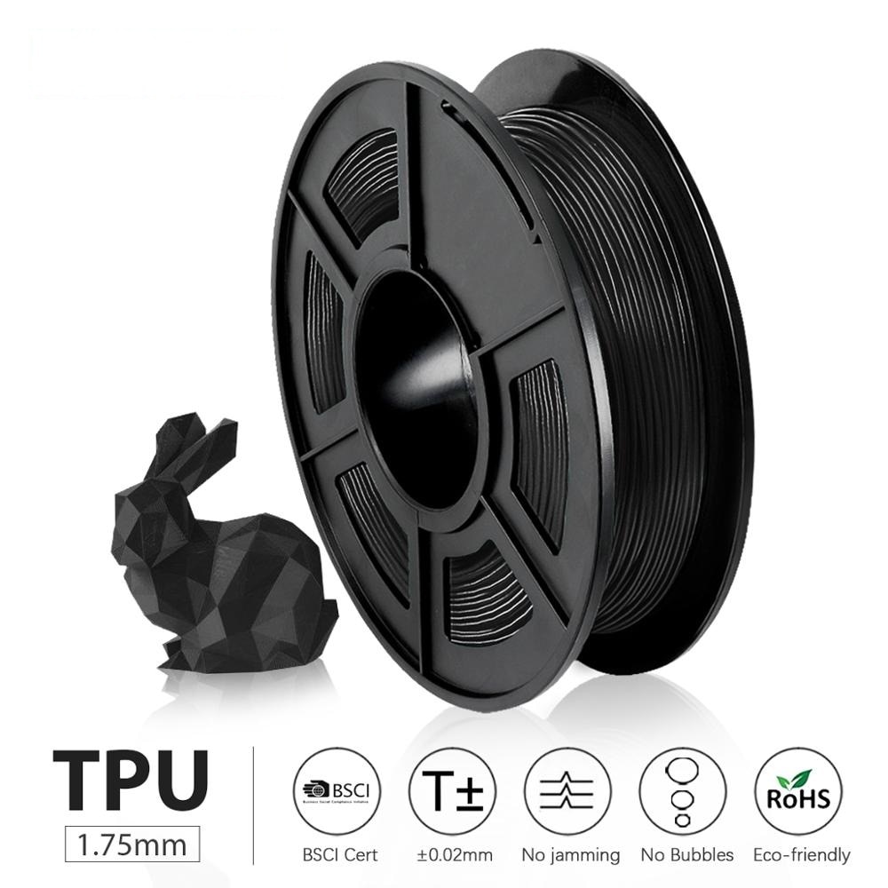 AW TPU Filament 0.5kg 1.75mm High ductility Tolerance +/-0.02mm 100% No Bubble Colorful Eco-friendly FDM 3D Printer Material